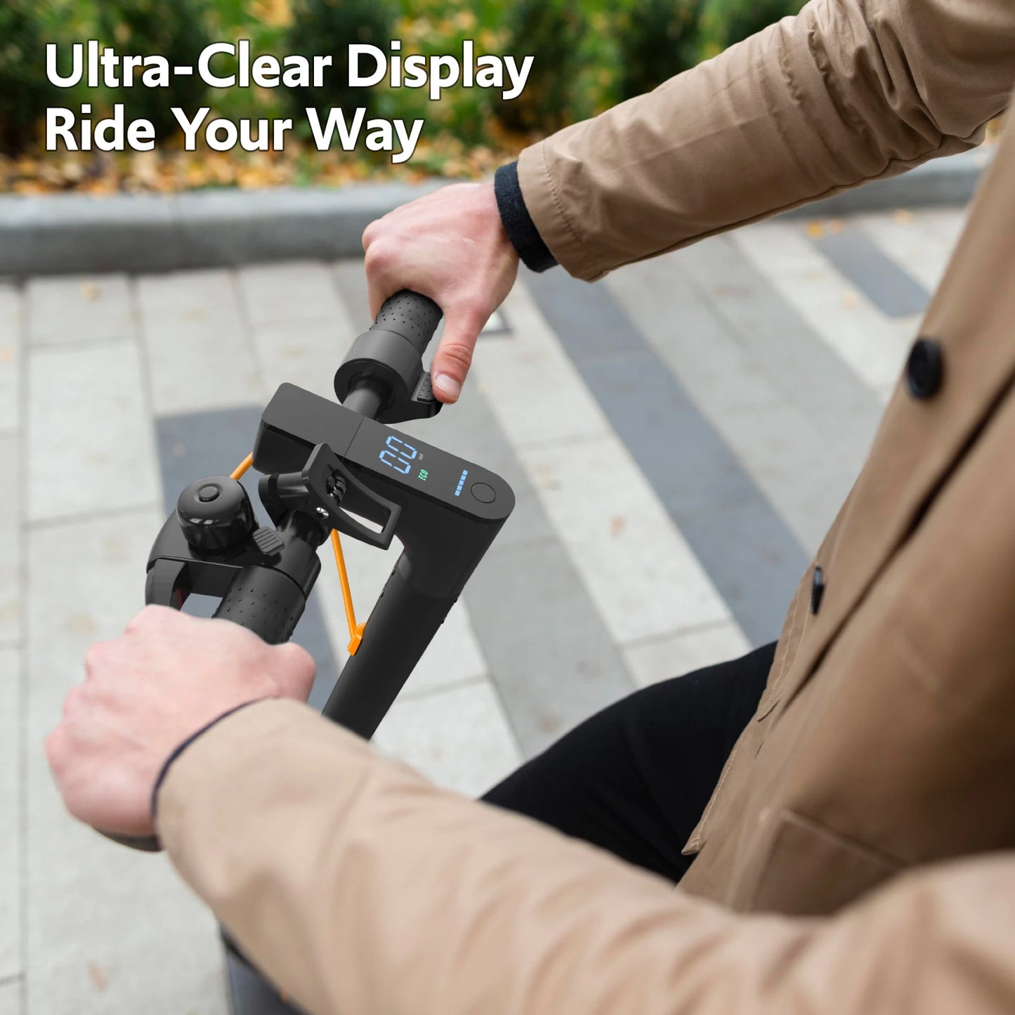 Electric Scooters for Adults & Teen, 550W Motor 19Mph Top Speed E-Scooter, 19 Miles Range, Folding W/Side Lights, UL2272 Dual Brake & App