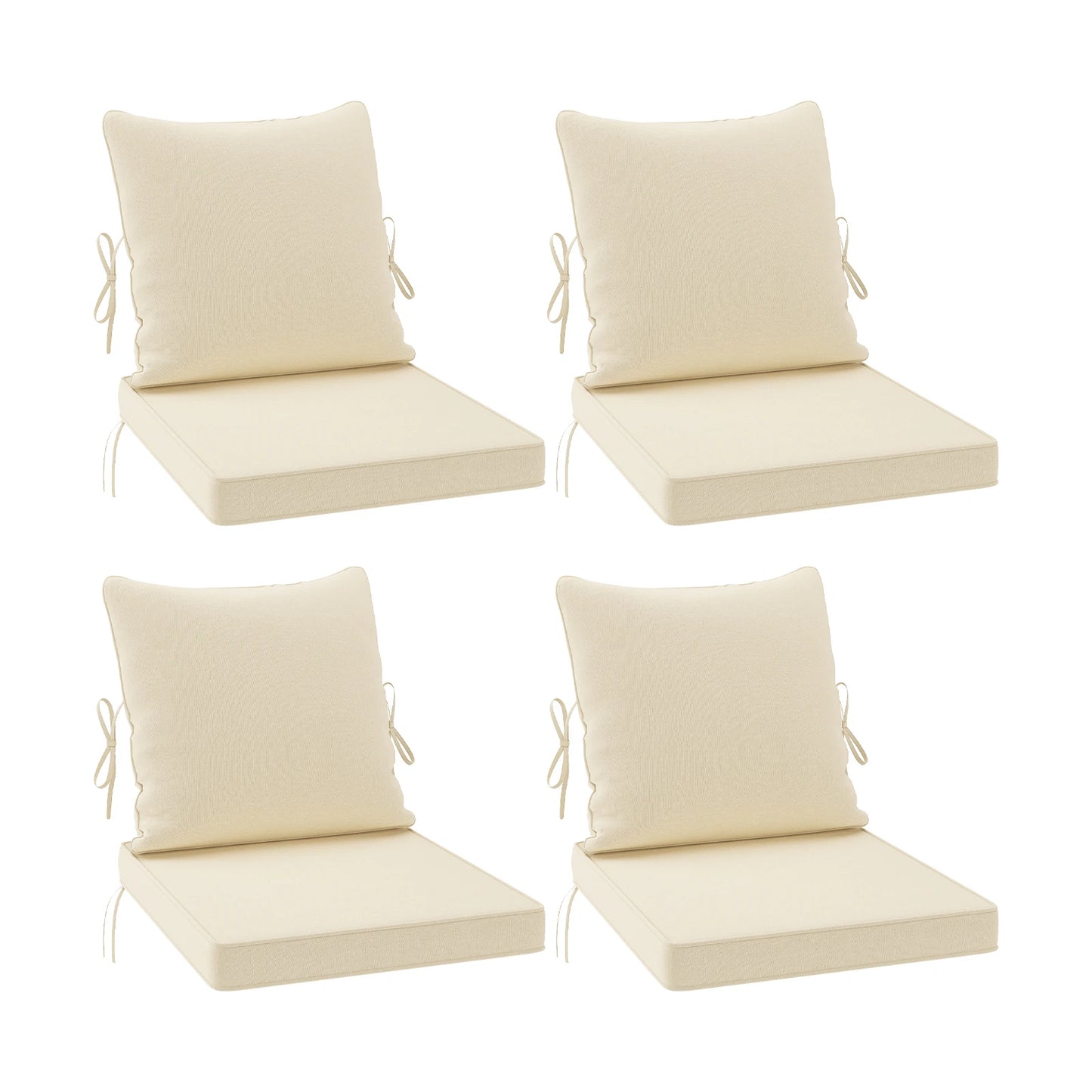 FARINI Outdoor Chair Cushions Set Of 2 With Removable Covers For Patio Furniture