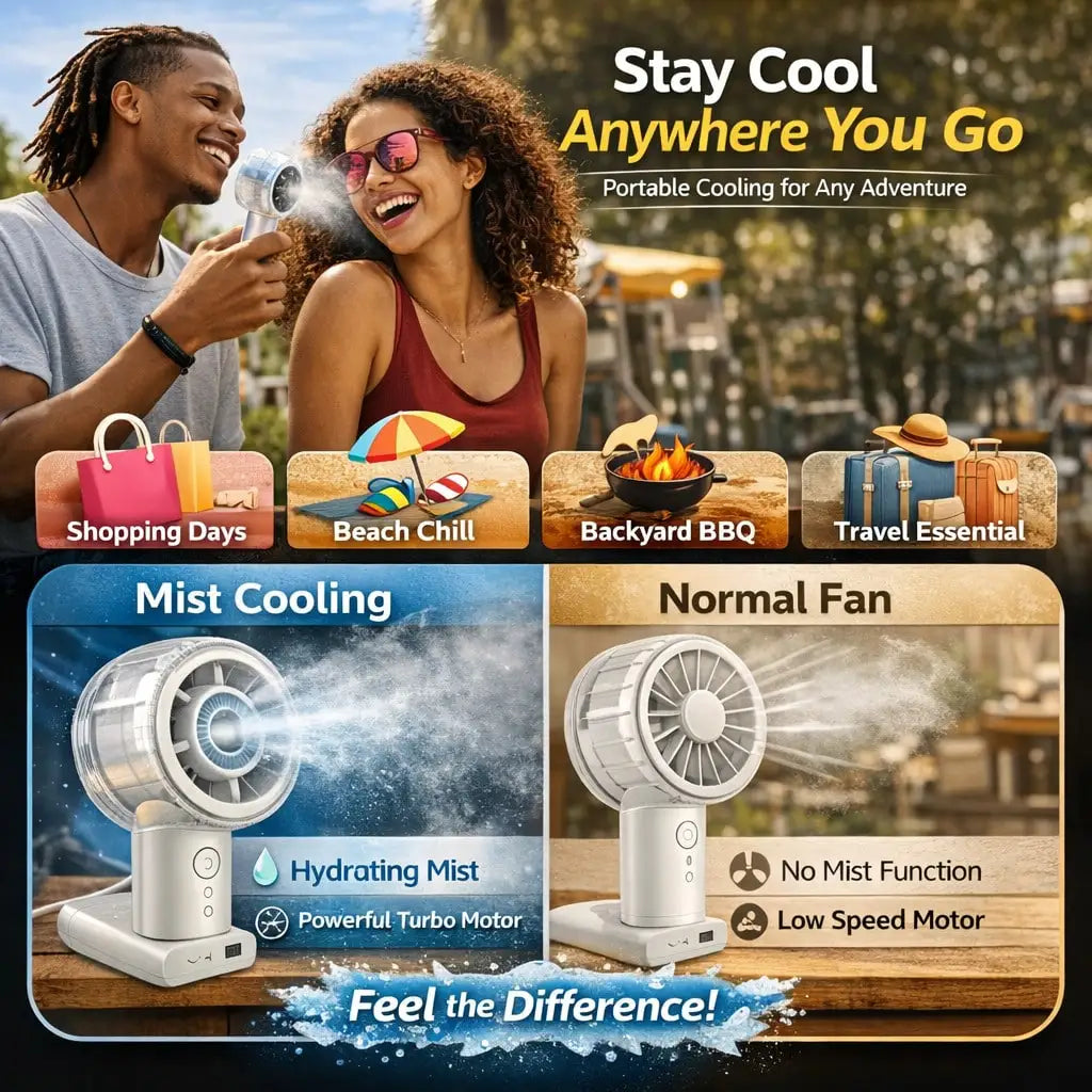 100-Speed Mini Handheld Fan, USB Rechargeable, Strong Wind & Cooling, Portable For Travel Beach Outdoor, Cute Room Decor, Gift For Women Men Bridesmaid Mom Graduation
