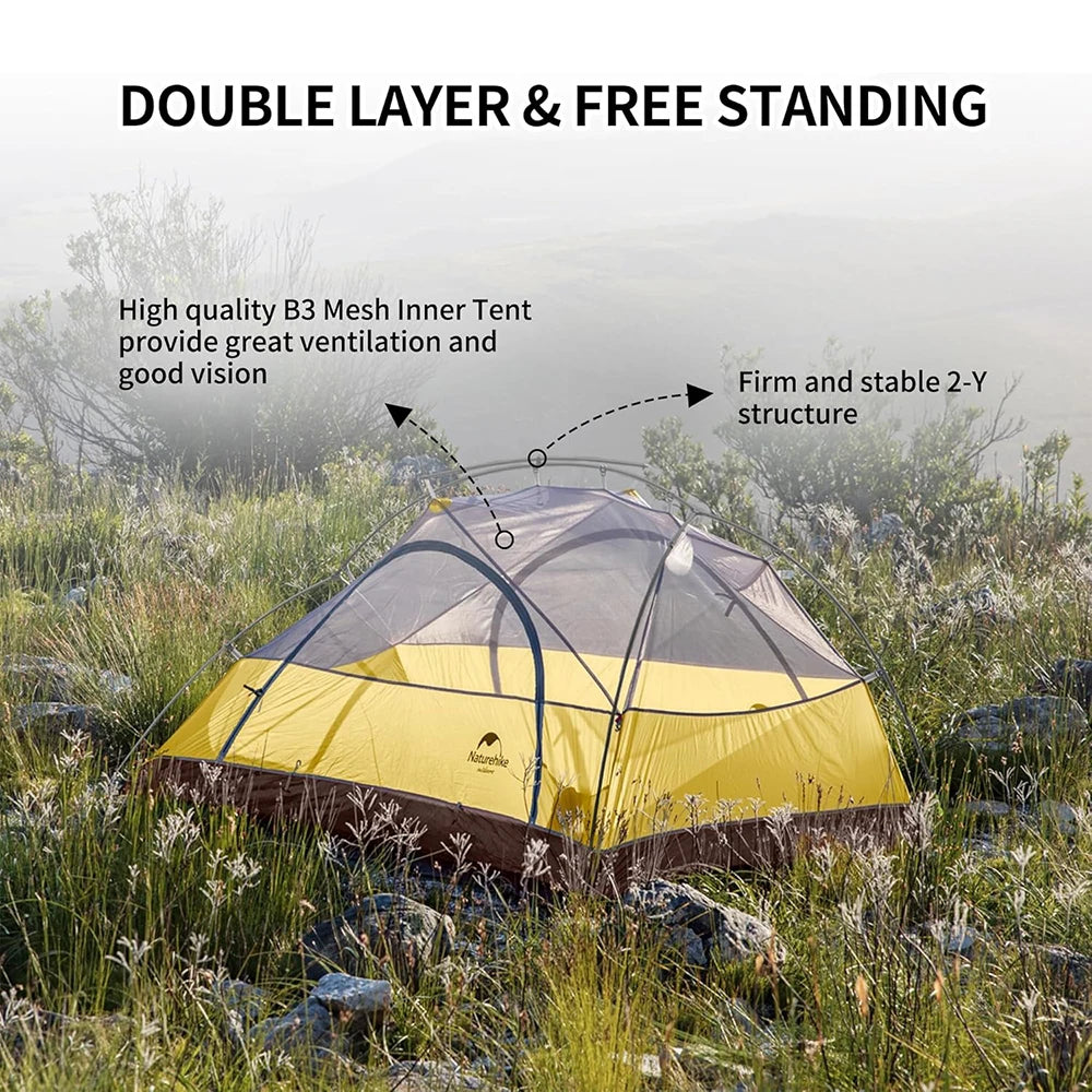 Naturehike Star-River Ultralight Waterproof Tent 2 People 4 Seasons Outdoor Travel Hiking Fishing Tent Double Layers Tent