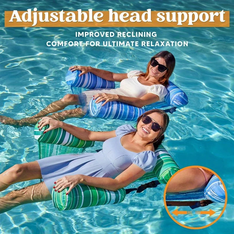 Inflatable Pool Floats Adult 2 Packs Floating Lounge Chairs Floating Chair for Party Summer Water Beach Lake Fun