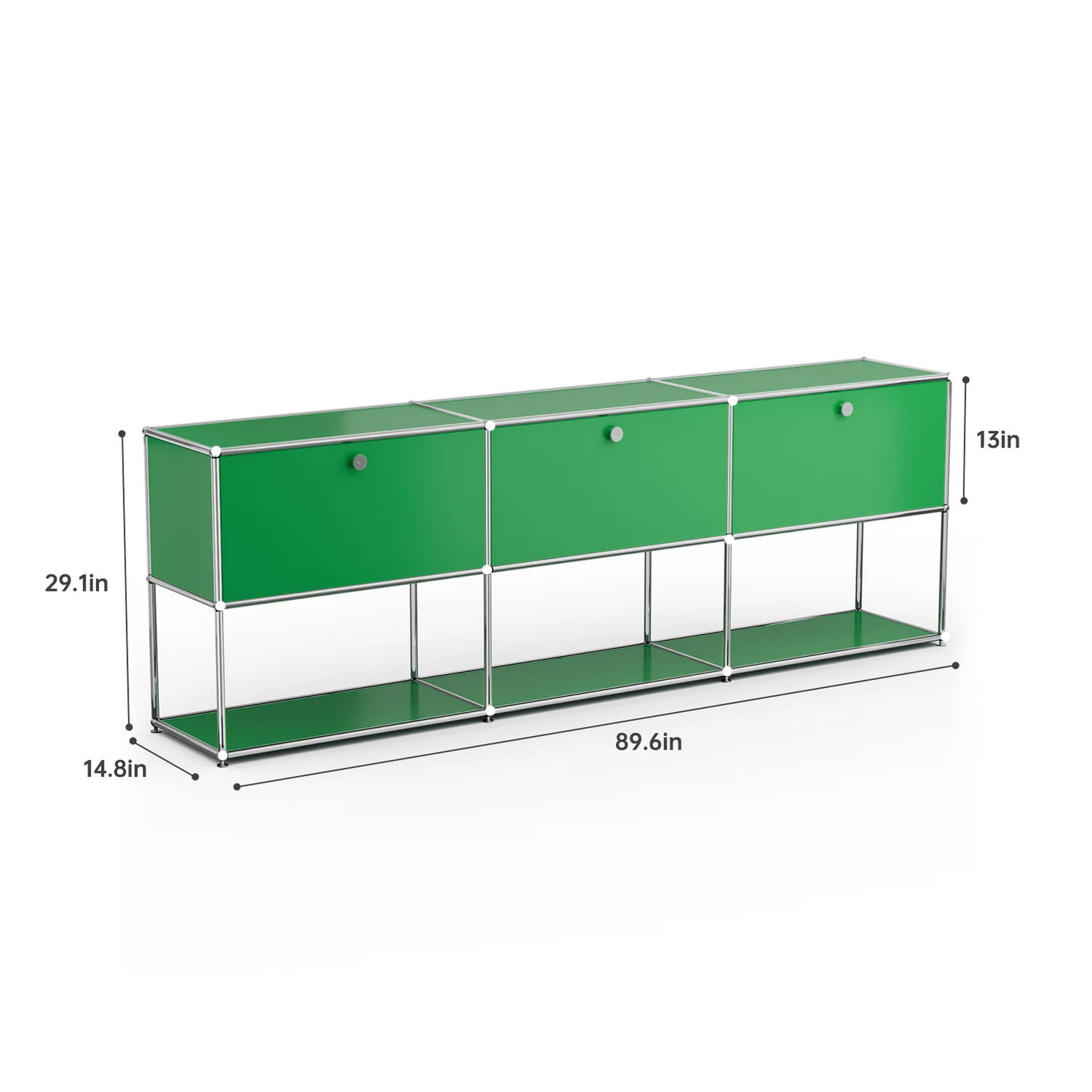 Storage Cabinet Stainless Steel Modern TV Stand Organizer
