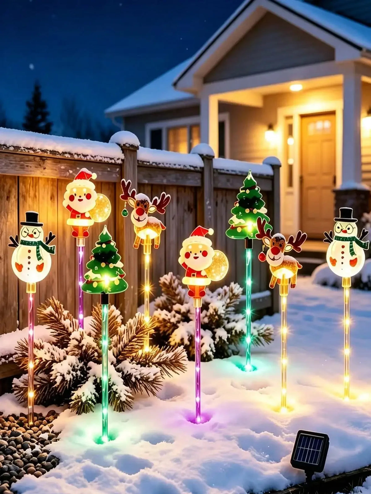 Solar Powered Outdoor Christmas Garden Lights With 8 Modes