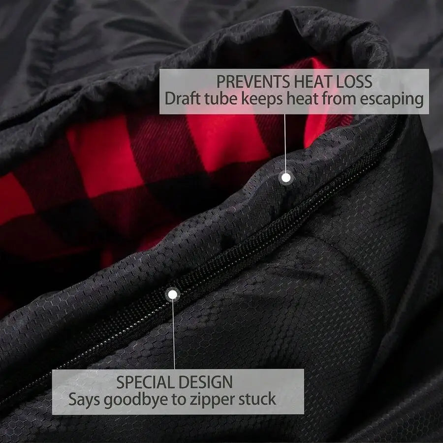 0 Degree Sleeping Bag XXL For Adults Big And Tall Cold Weather Winter Zero Degree Camping, Heavy-Duty Cold Weather Winter Campin
