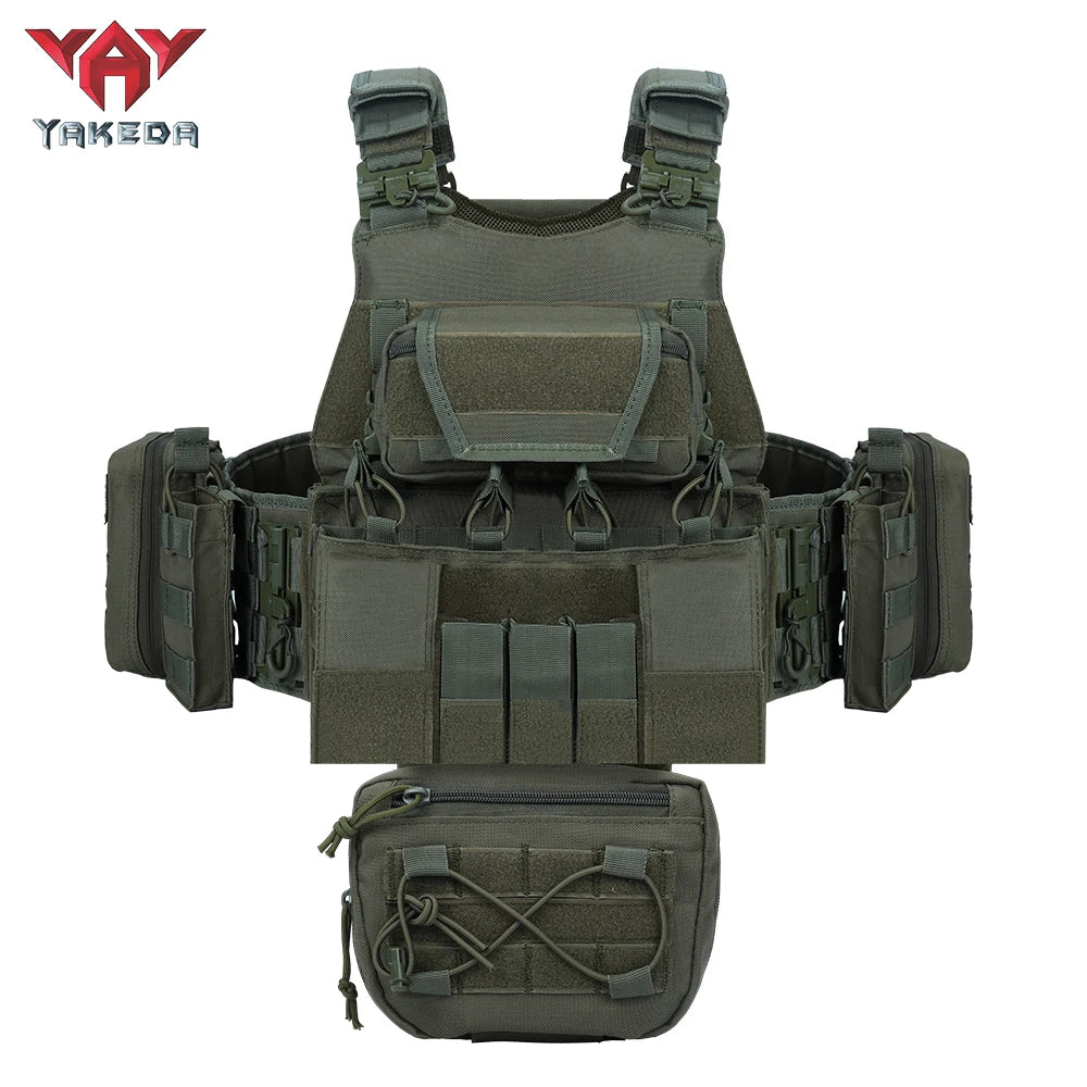 YAKEDA Quick Release Tactical Vest With MOLLE Gear