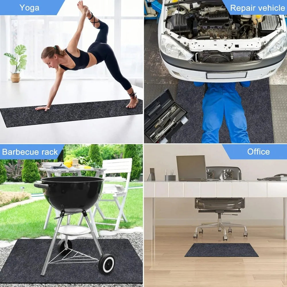Large Round Inflatable Hot Tub Mat Waterproof Non Slip Absorbent Floor Protector for Indoor Outdoor Spa Pool Base