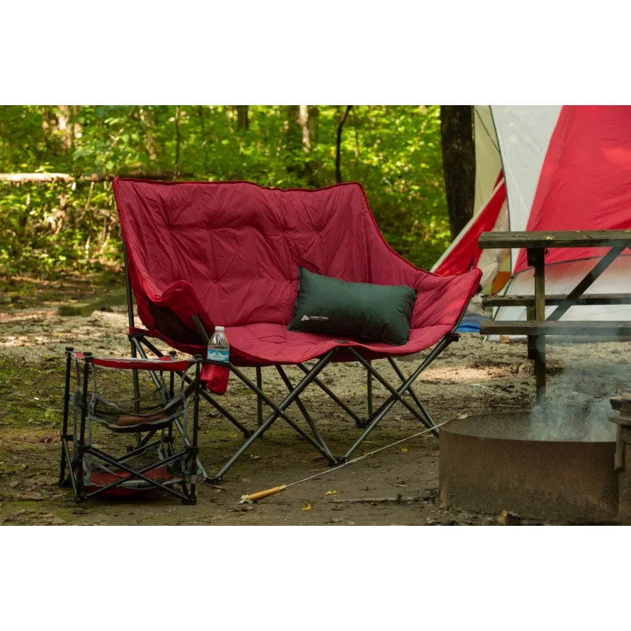 3 Shelf Camping Table Red 14"L x 14"W x 18"H