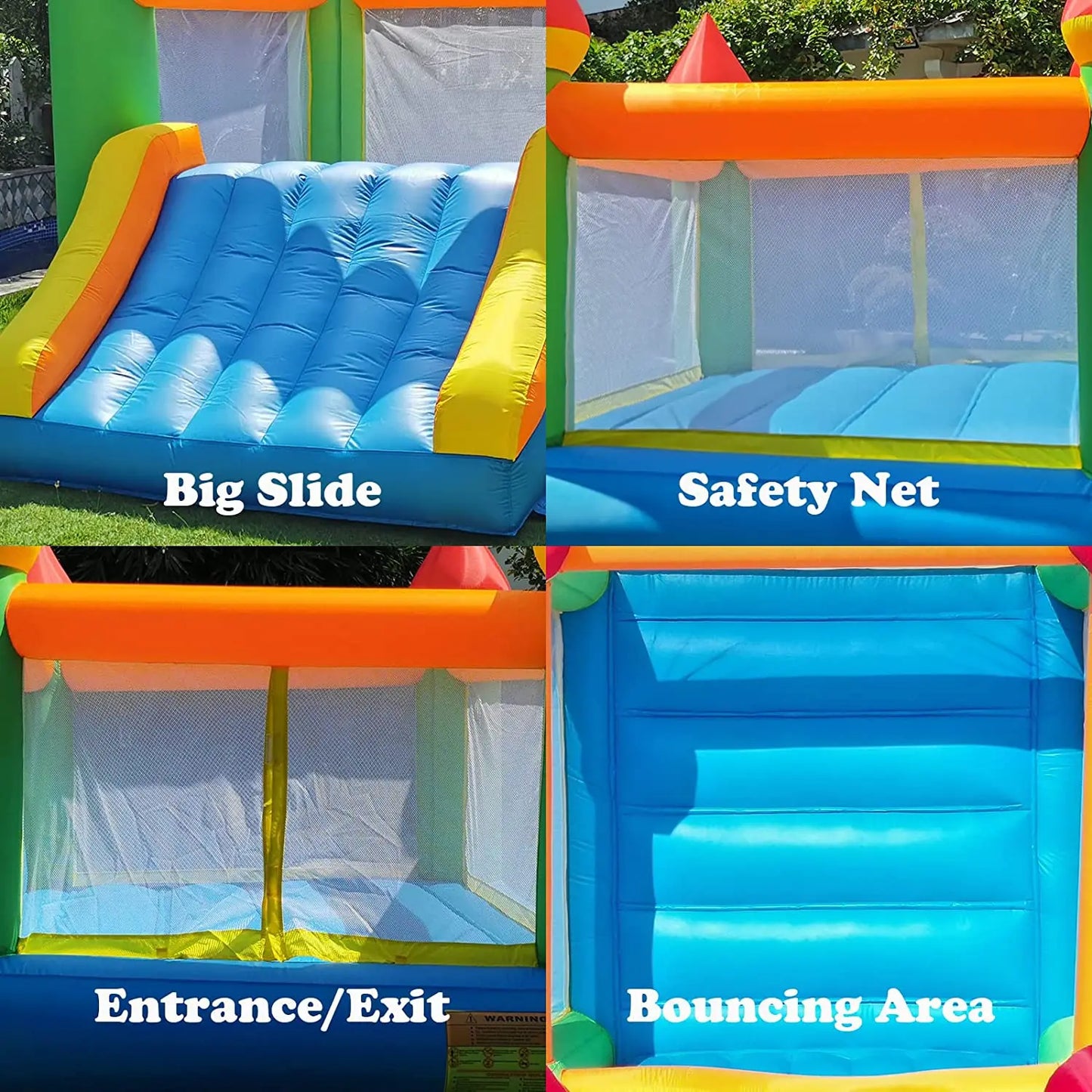 Inflatable Bounce House With Slide For Kids Outdoor Indoor Play