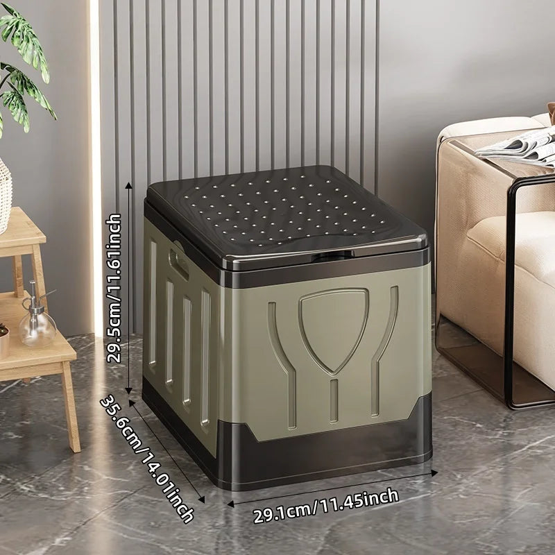 Portable large folding adult toilet, suitable for self-driving travel, camping outdoor emergency seats, car mobile portable toilet