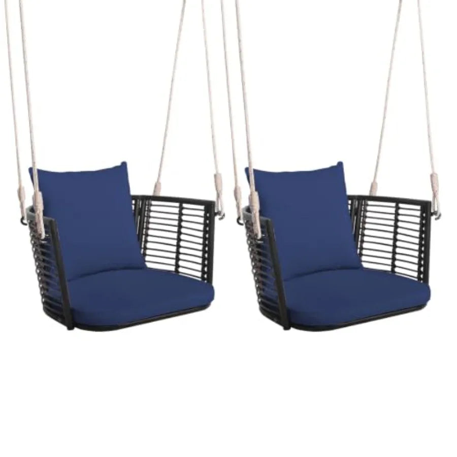Outdoor Hanging Porch Swing With Comfortable Seat Cushions