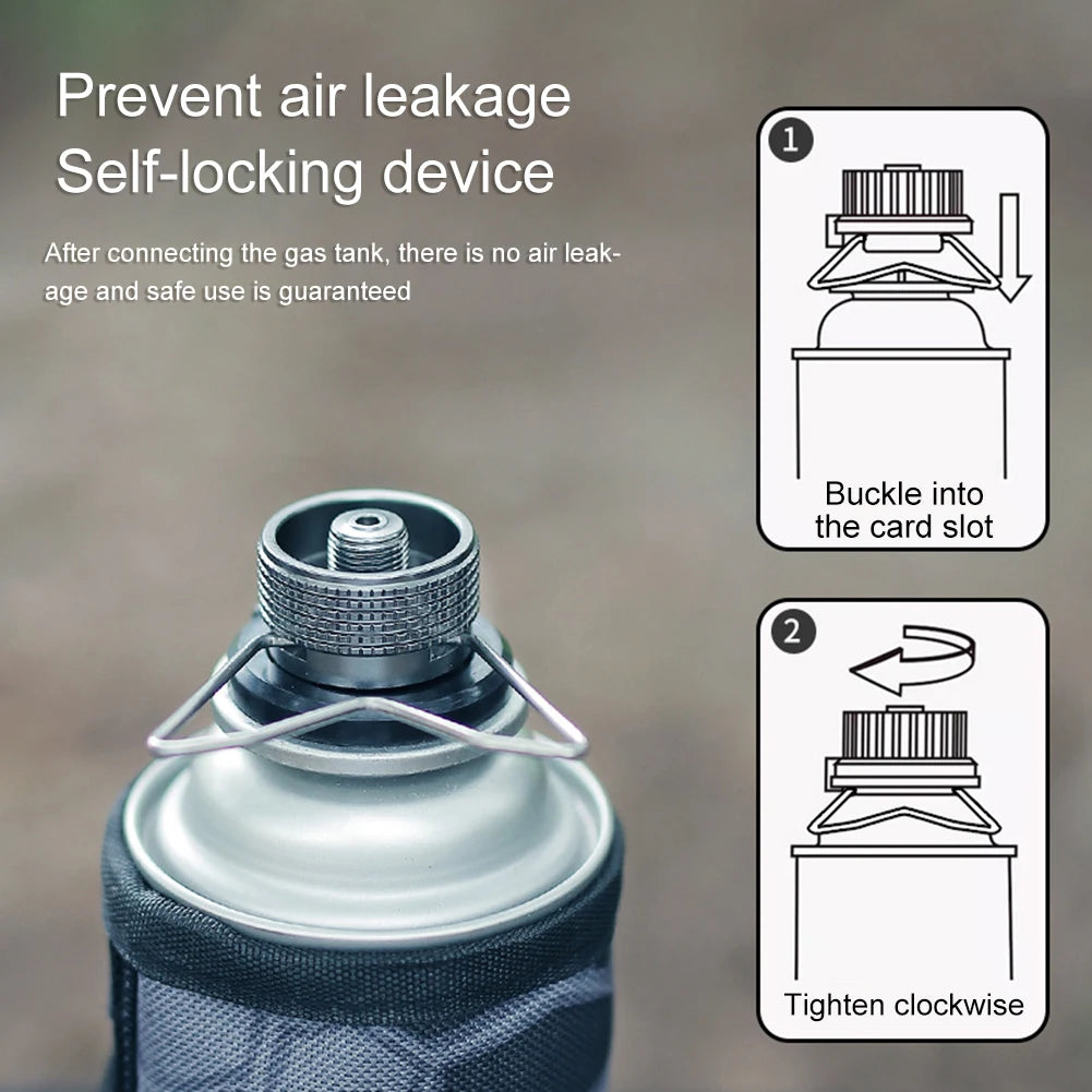 Portable Gas Stove Adapter Aluminum Alloy Butane Gas Cooker Connector Lightweight Gas Tank Adapter Compact for Camping Picnic