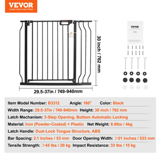 SucceBuy Pressure Mount Walk Through Baby Security Gate