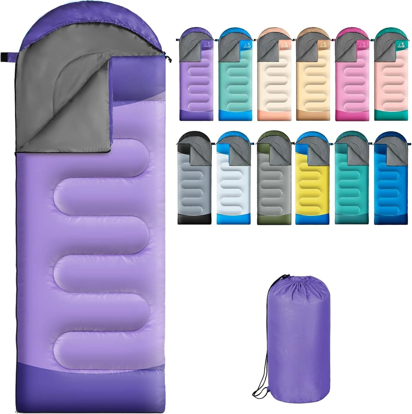 3 Season Light Waterproof Camping Sleeping Bag Fit Adults And Kids Warm Cold Outdoor Conditions Ideal For Hiking Camping Travel Backpacking