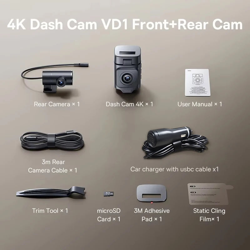 Baseus 4K Dash Cam With Sony STARVIS Sensor ADAS GPS