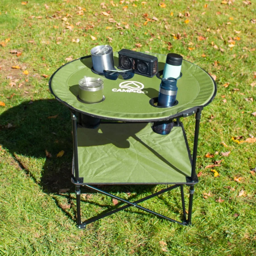 2 x 2 x 2 ft Green Fabric 28" Diameter Round Portable Table