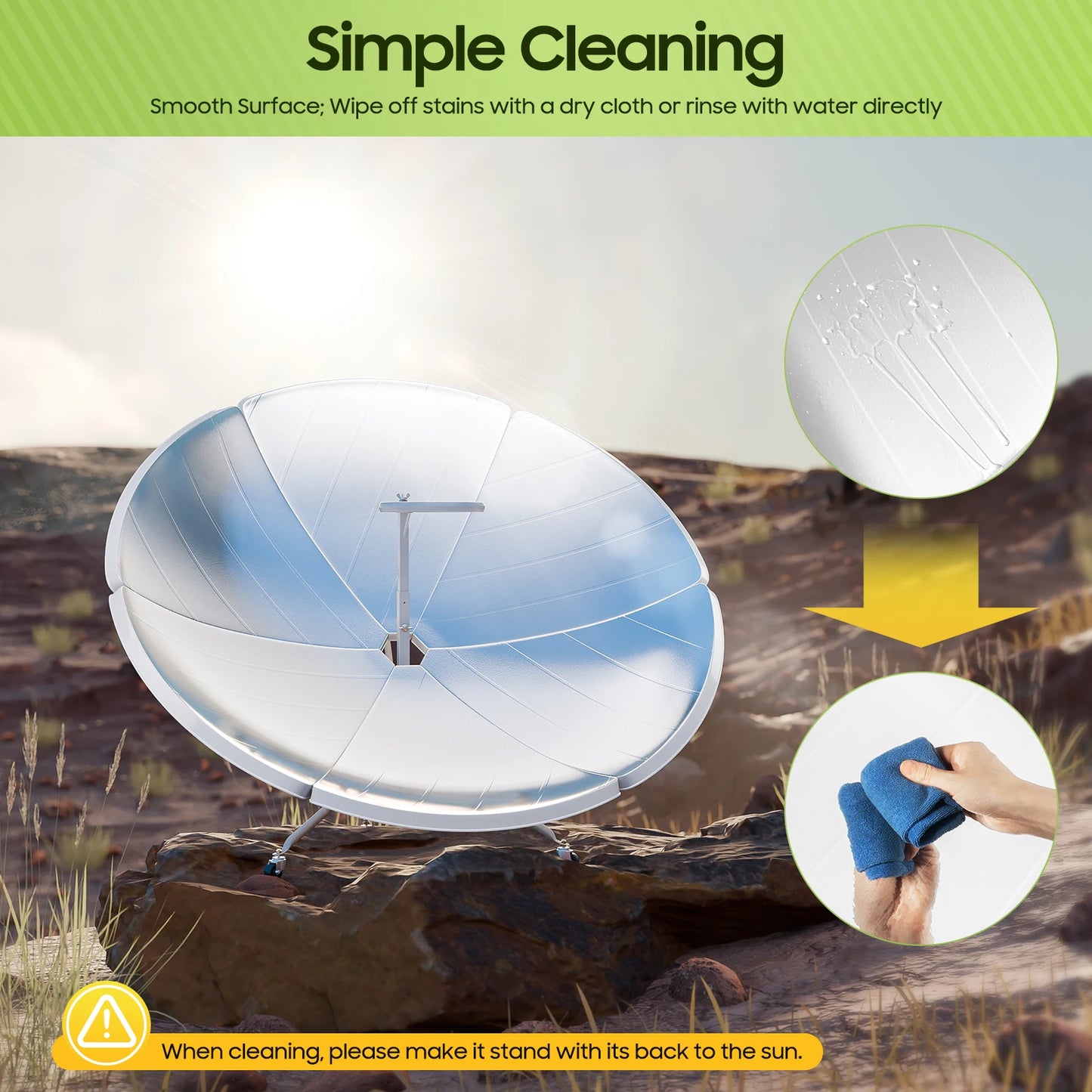 Portable Outdoor Solar Parabolic Cooker For Camping And Picnics