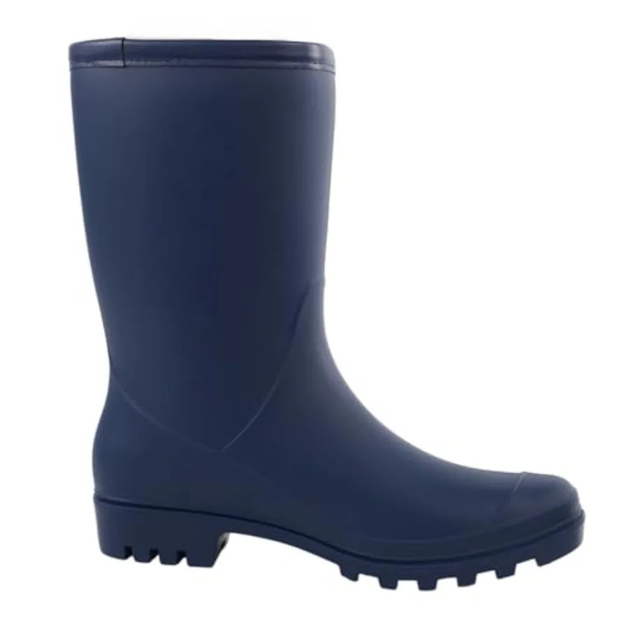 Women Waterproof Mid Calf Rain Boots With Anti Slip Sole