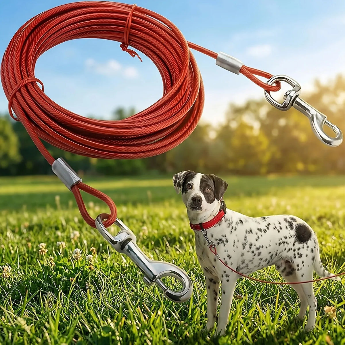 Heavy Duty Tangle Free Dog Run Cable Swivel Quick Release