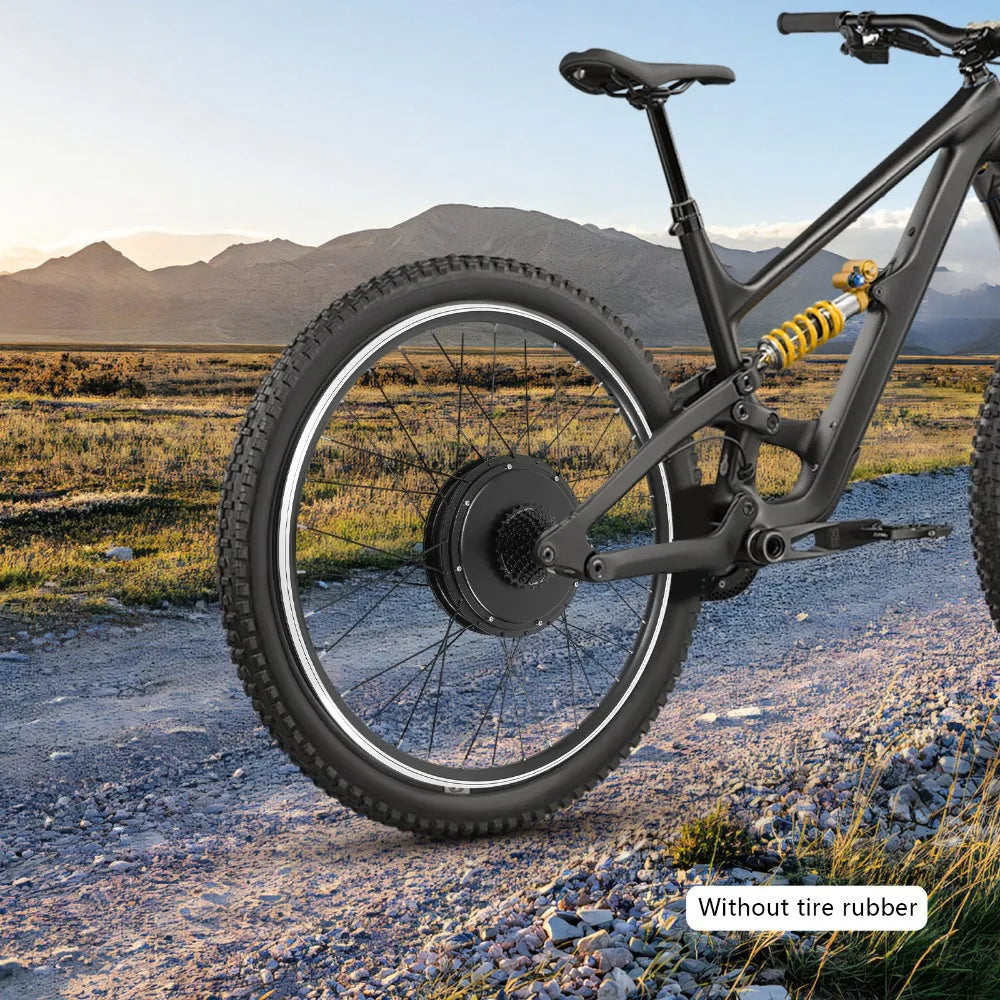Ebike Conversion Kit, 700C 48V 1000W Brushless Motor, Electric Bicycle Wheel Rear, Aluminum Alloy Frame, High Load 264lbs, Safety Brake Handle Included