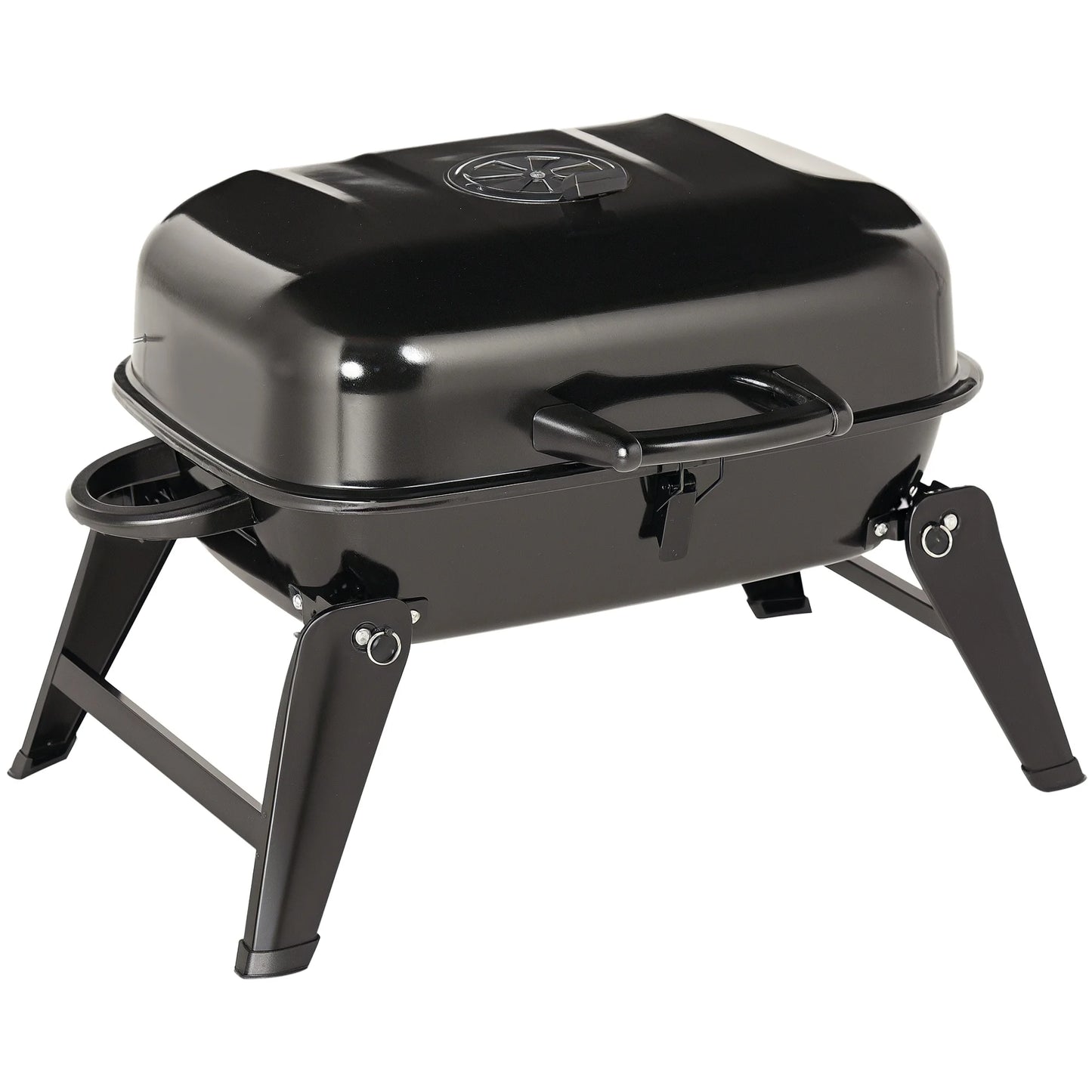 Outsunny Portable Tabletop Charcoal Grill For Camping Barbecue