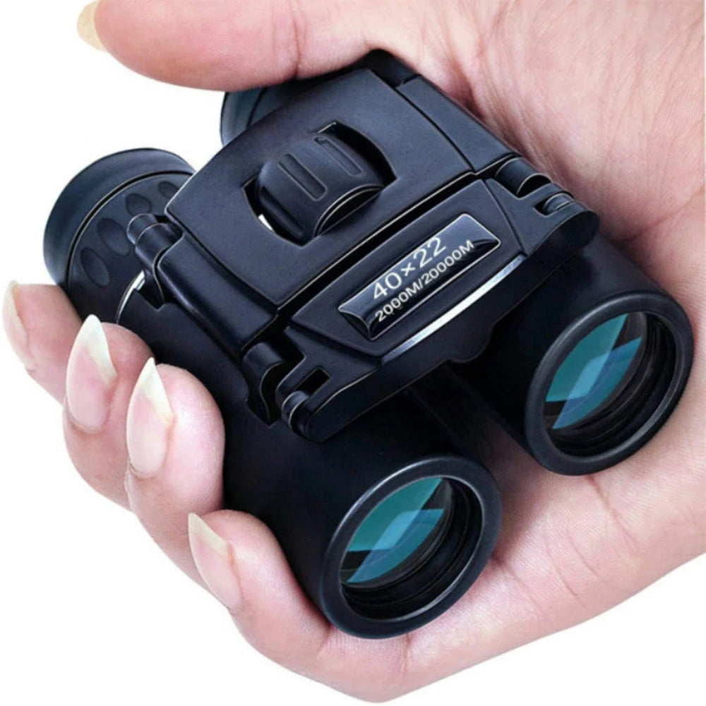 HD Binoculars with BAK4 FMC 40x22 2000M Long Range Folding Mini Telescope, Ideal for Hunting, Sports, Camping & Travel