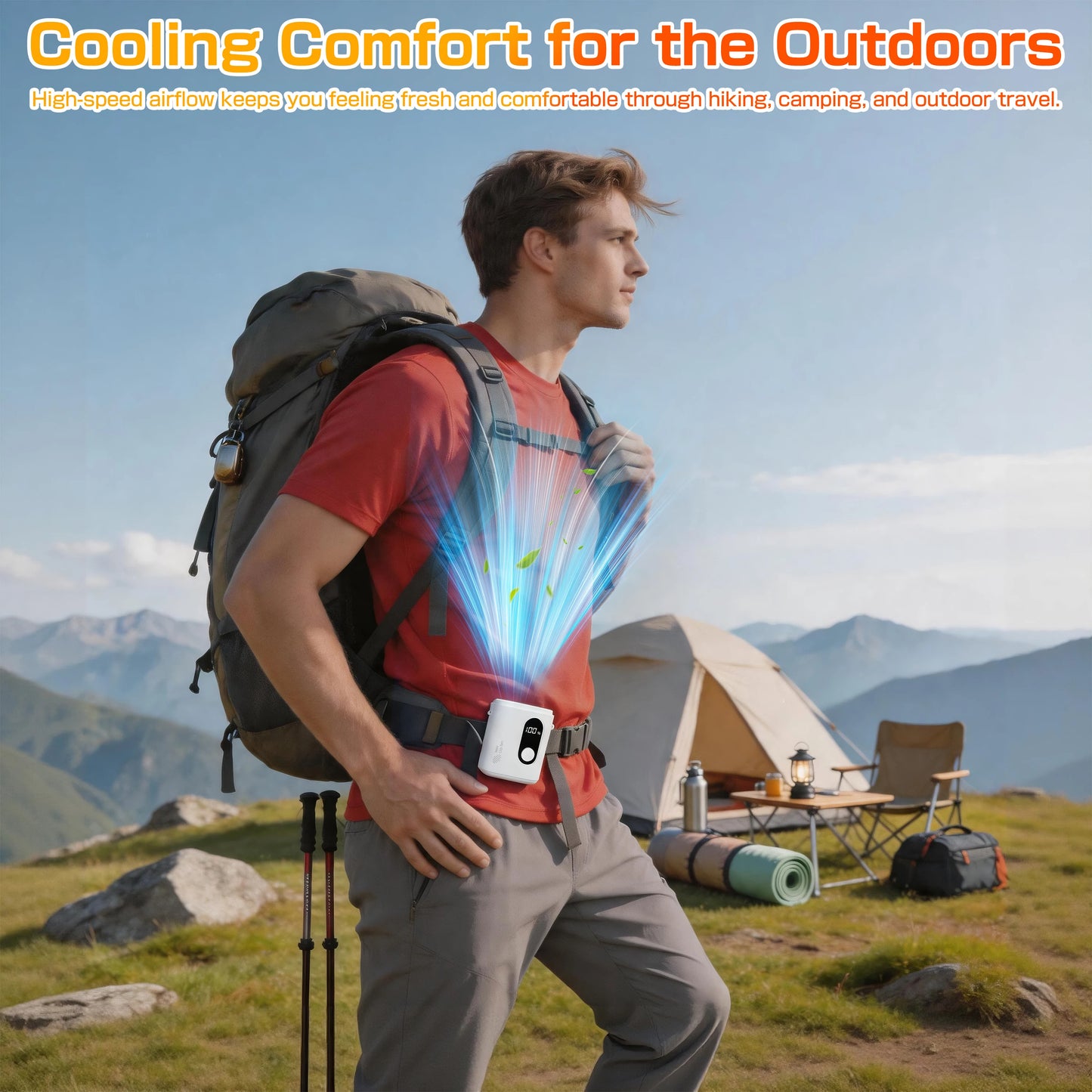 Turbo Fan Summer Hair Dryer Family Outdoors Portable Multipurpose Office Fan Wireless Air Circulators Rechargeable