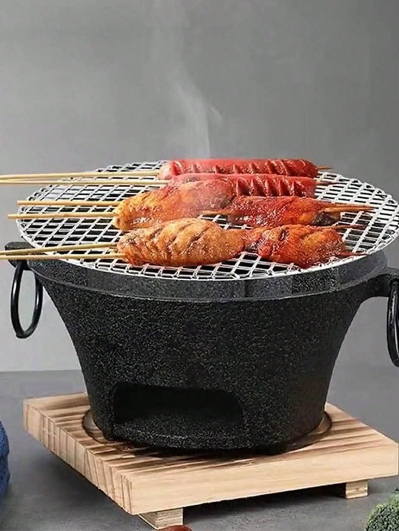 Smokeless Cast Iron Charcoal Stove For Patio Camping