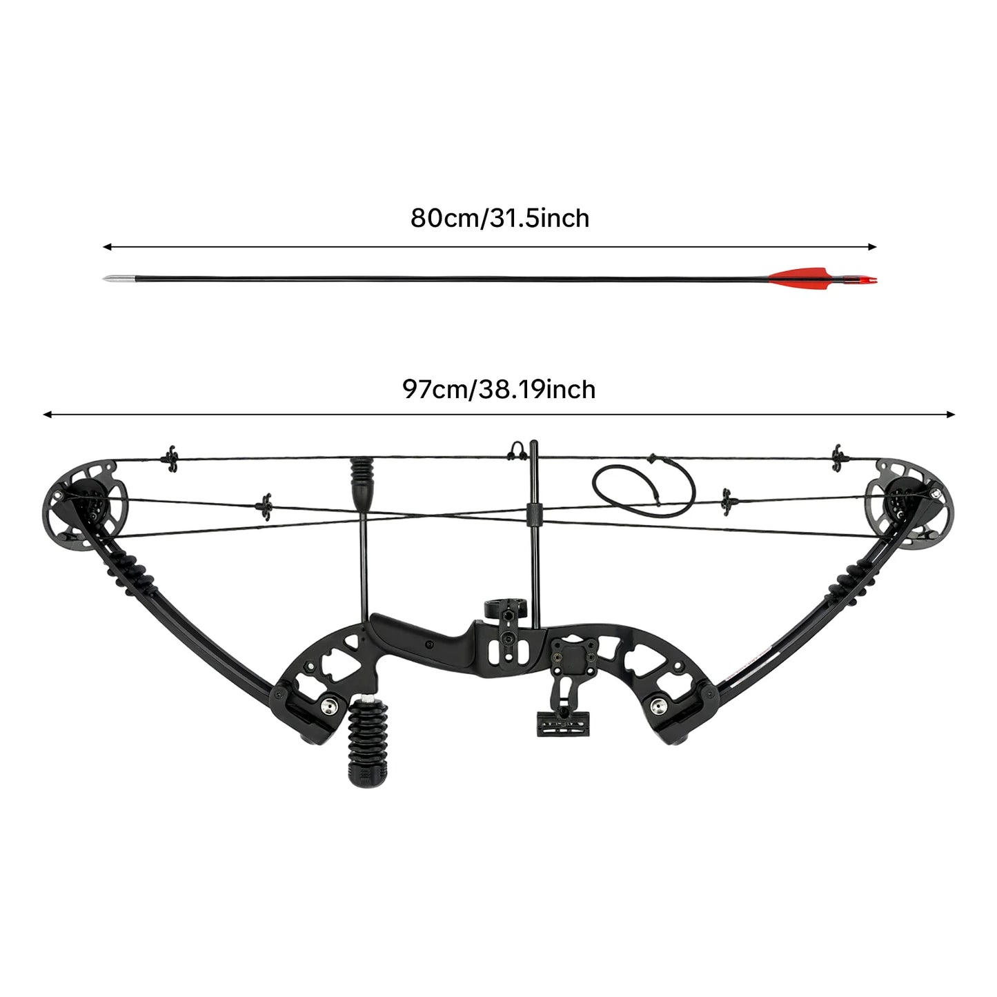 Compound Bow And Arrow Set With Adjustable Draw For Adults