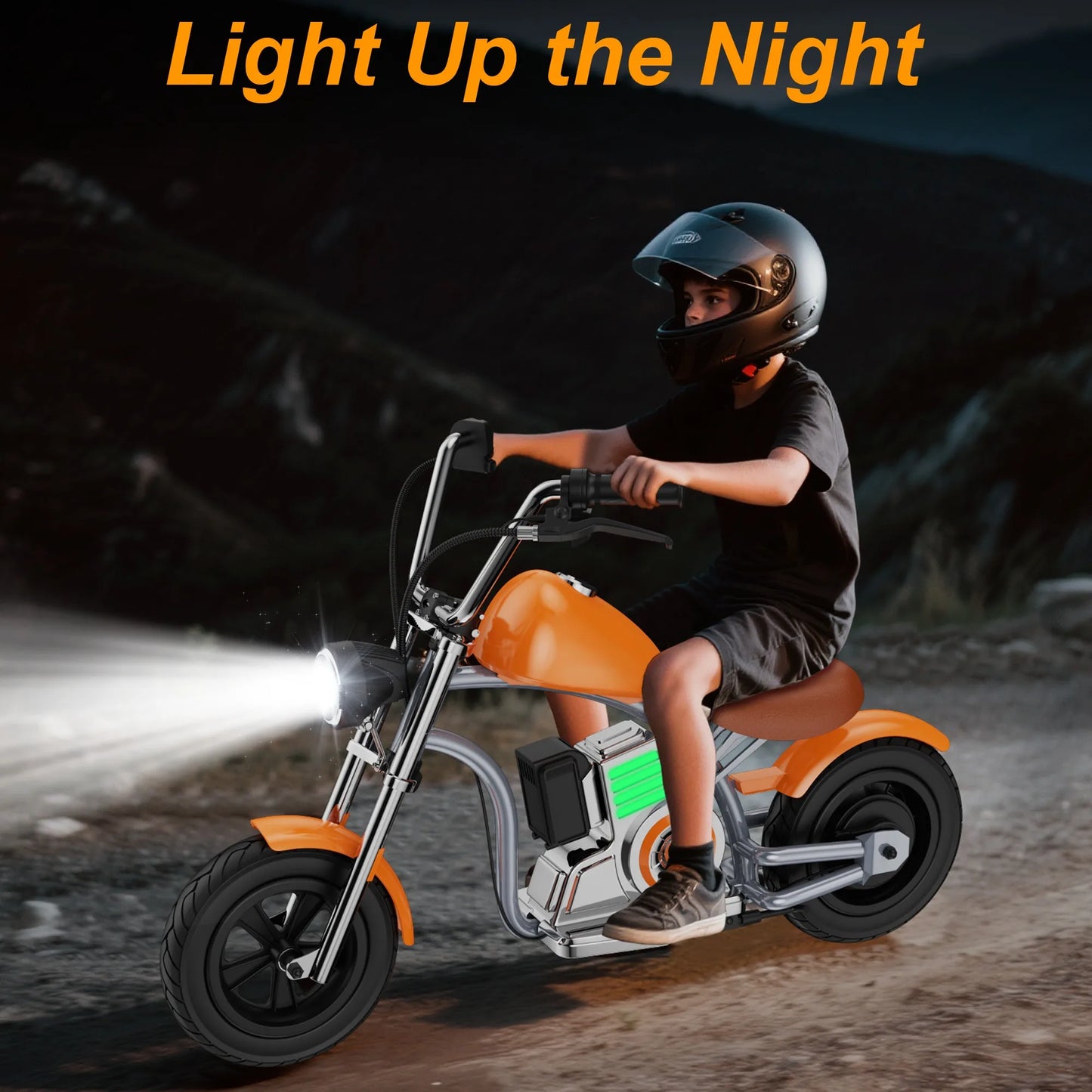 Electric Motorcycle for Kids, 18V 5.2AH Electric Dirt Bike, 160W Motor 10MPH Fast Speed Retro Motocross 6-8miles Max Range with LED Lights for Gift
