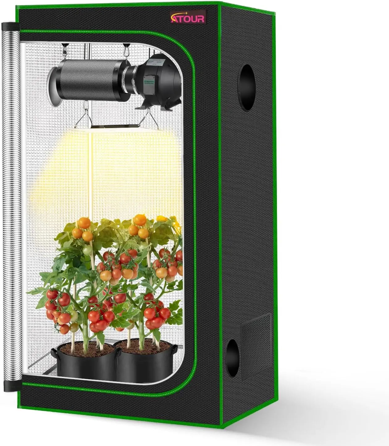 18"x18"x32" Grow Tent with High Reflective Mylar & Observation Window for Indoor Plants