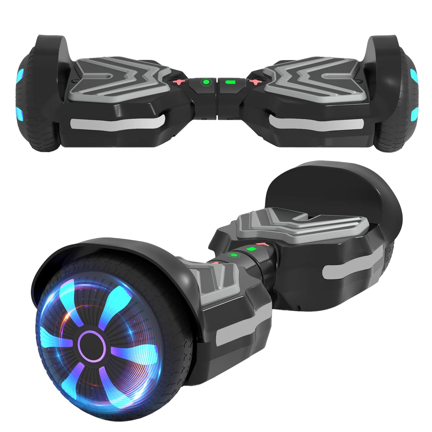 SIMATE Electric Scooter 6.5 inch All Terrain Off Road Hoverboard with Bluetooth Speakers and LED Lights, UL2272 Certified Self Balancing Scooter