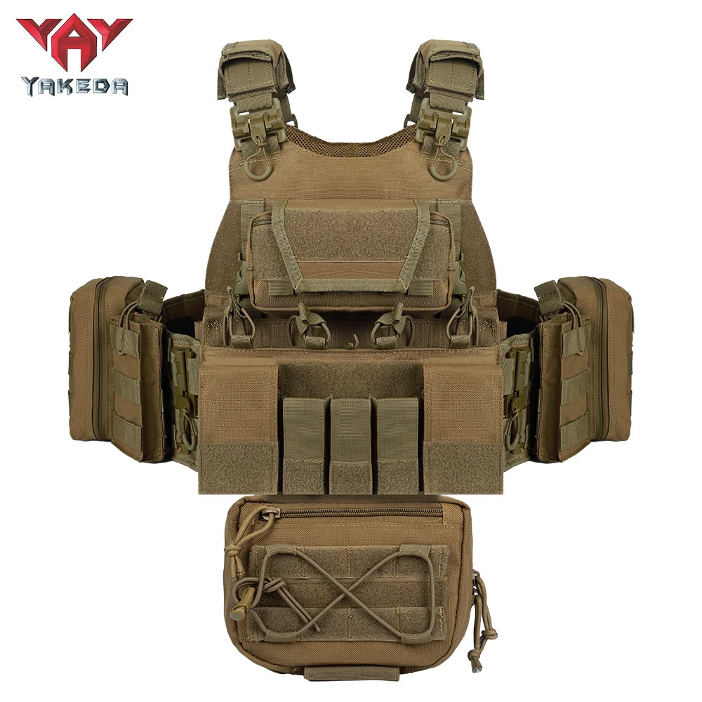 YAKEDA Quick Release Tactical Vest With MOLLE Gear