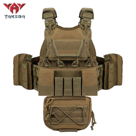 YAKEDA Quick Release Tactical Vest With MOLLE Gear