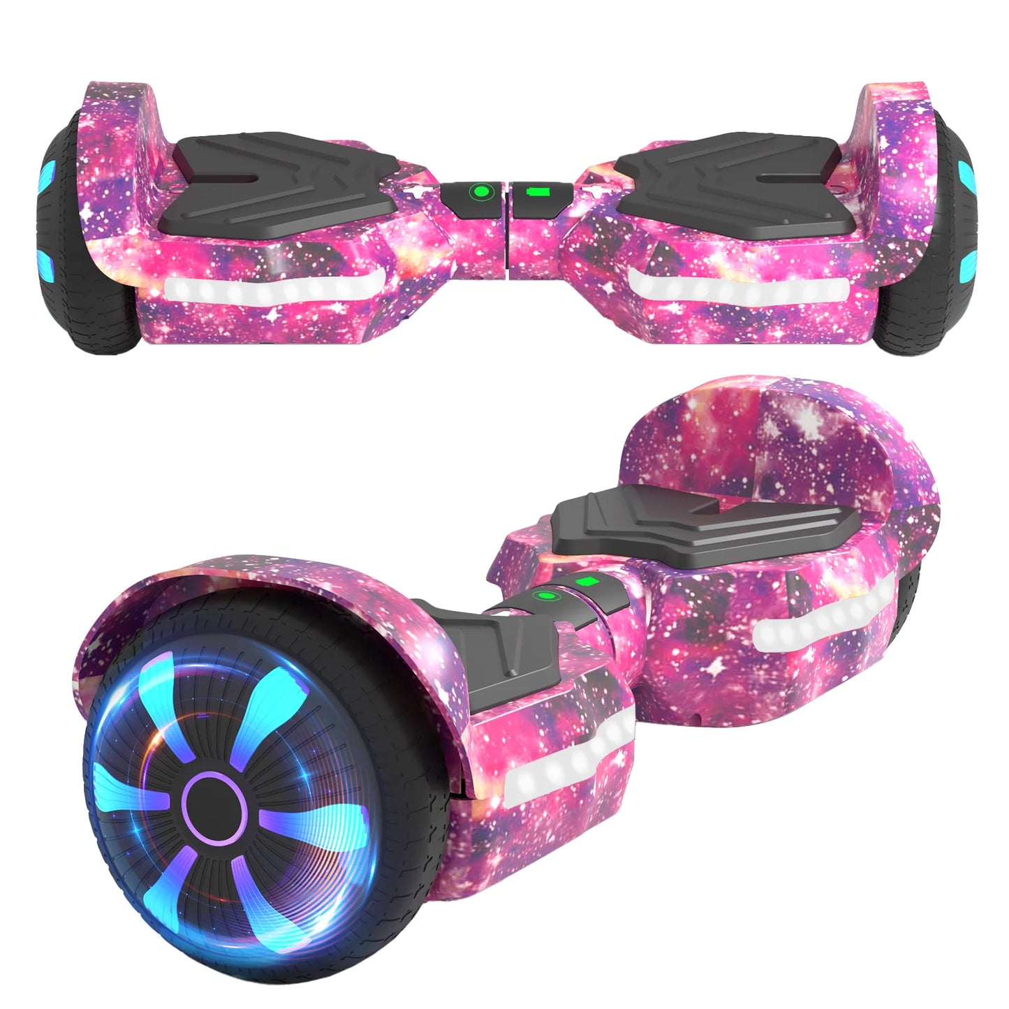 SIMATE Electric Scooter 6.5 inch All Terrain Off Road Hoverboard with Bluetooth Speakers and LED Lights, UL2272 Certified Self Balancing Scooter