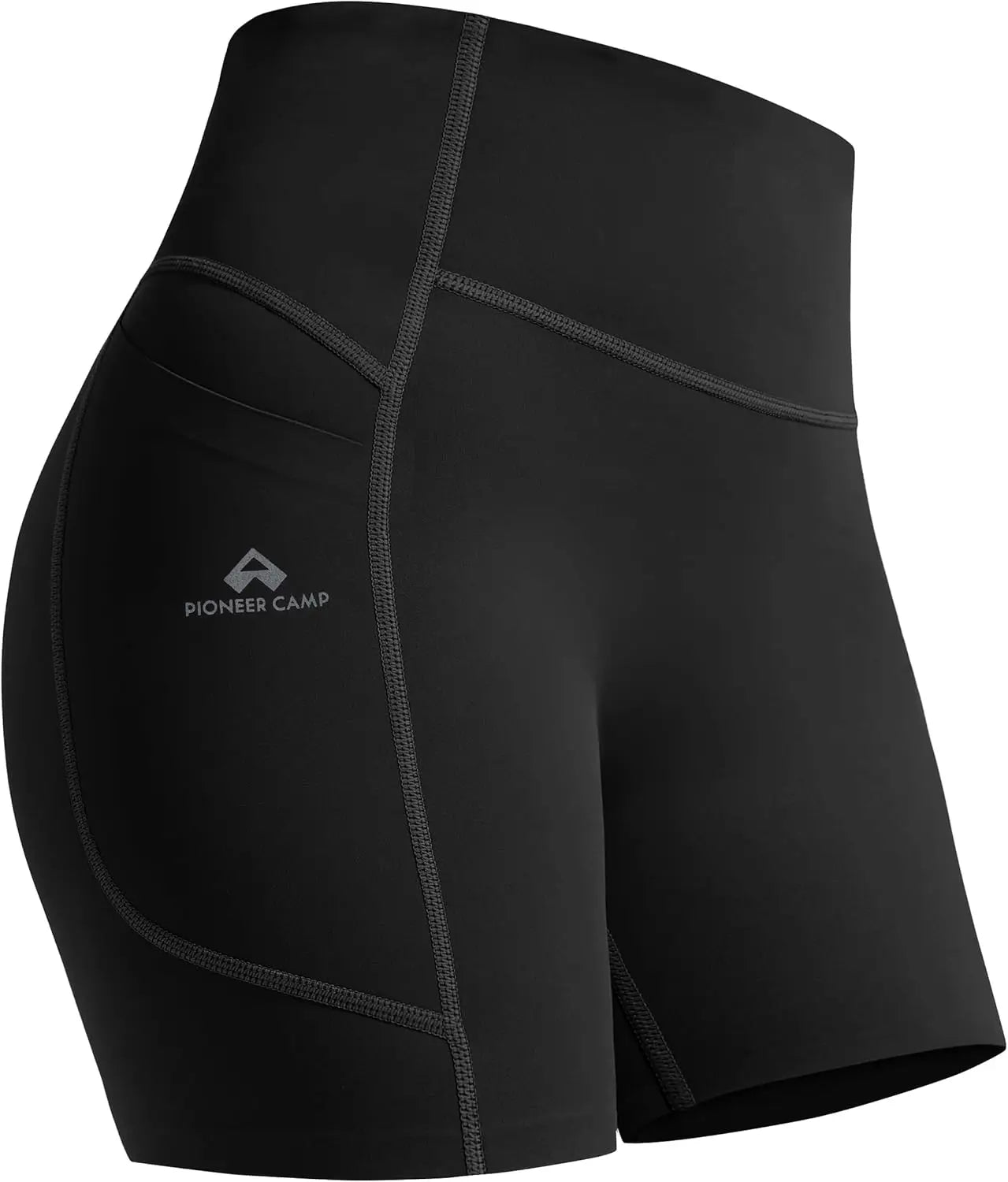 Pioneer Camp Seamless Womens Biker Shorts With Pocket Tummy Control