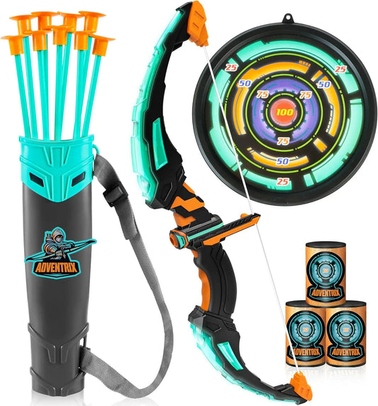 Joyfy Led Light Up Outdoor Bow And Arrow Target Toy