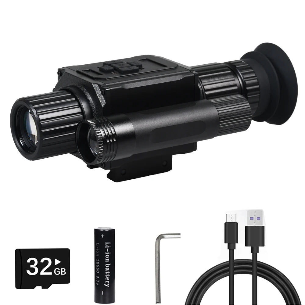 Digital Night Vision Scope 940nm IR 1080P 5X Zoom Monocular