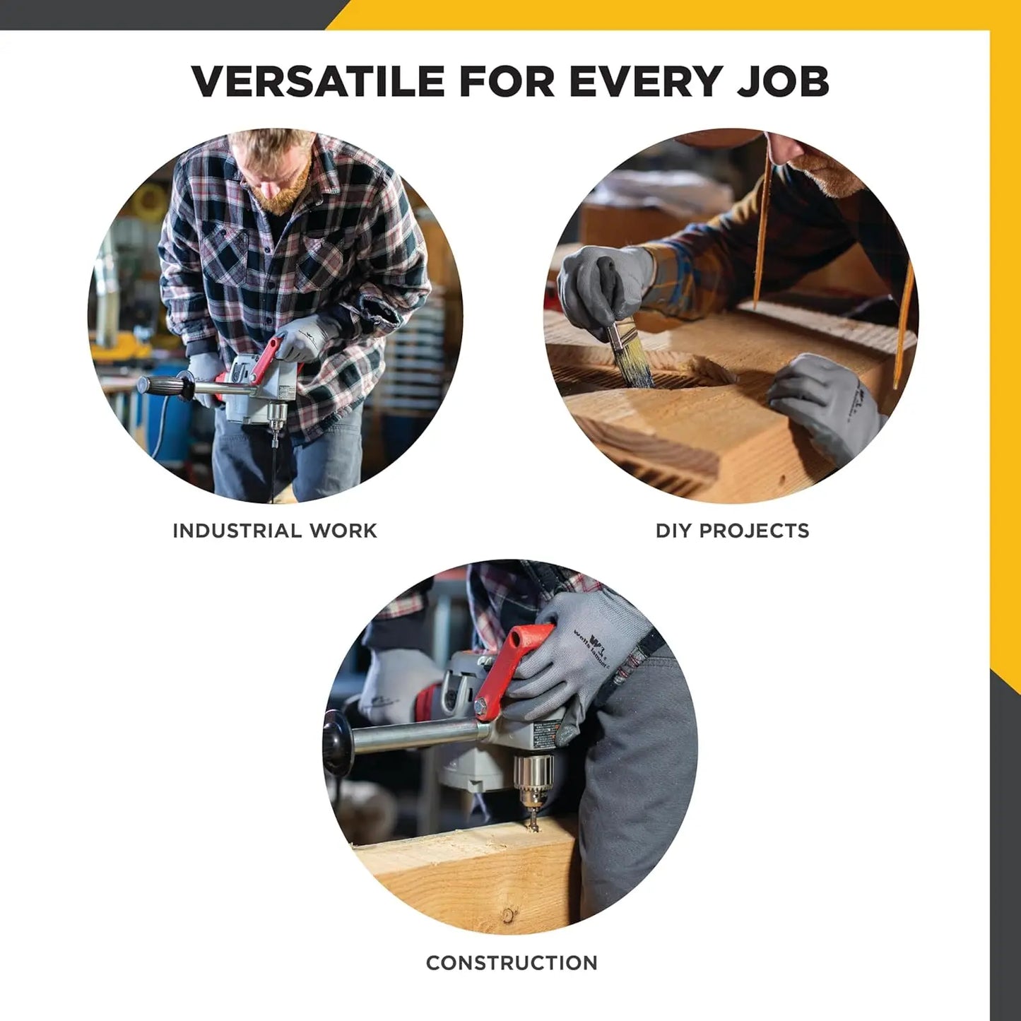 Nitrile Work Gloves with Enhanced Grip for Heavy Duty Tasks and All Day Comfort
