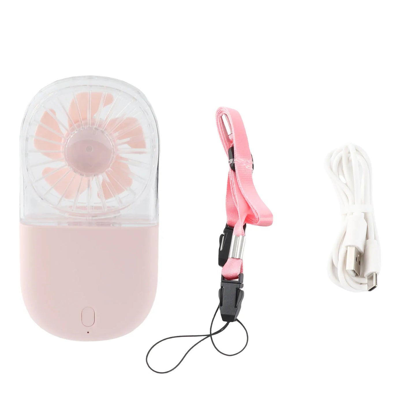 Portable Handheld Fan Mini Desk Foldable Necklace USB Rechargeable  Fan Transparent Portable Handheld Necklace Fan