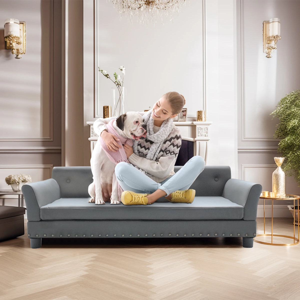 Borwart Heavy Duty Raised Pet Sofa For Dogs And Cats