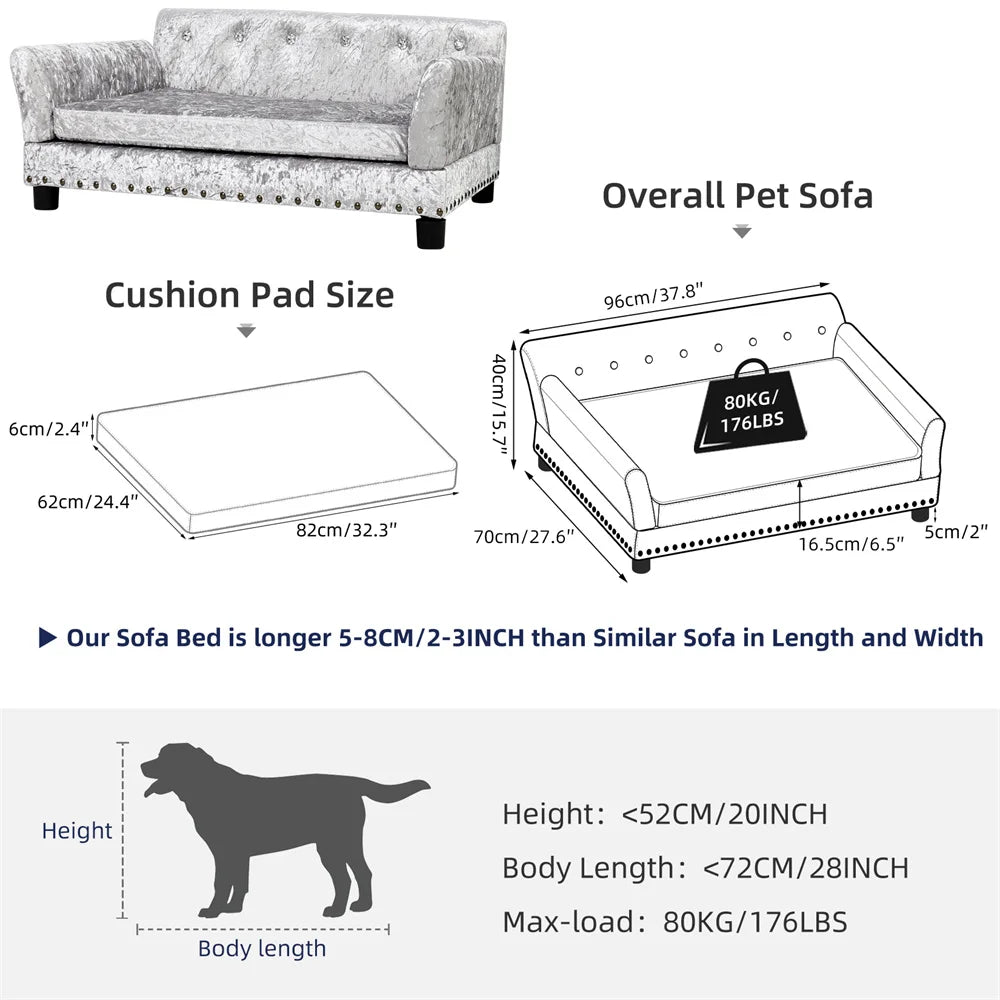 Borwart Heavy Duty Raised Pet Sofa For Dogs And Cats