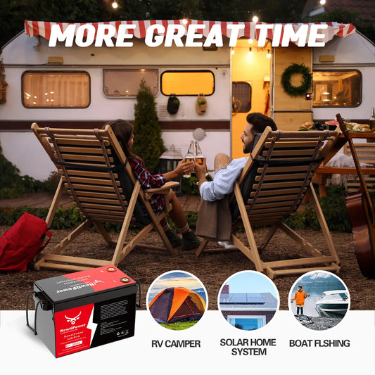12V 200Ah (Small Size) LiFePO4 Lithium Battery 150A BMS,NewtiPower 10000+ Deep Cycle Lithium Iron Phosphate Battery Great For Winter Power Shortage, RV, Marine and Off Grid Applications (12V-200Ah)