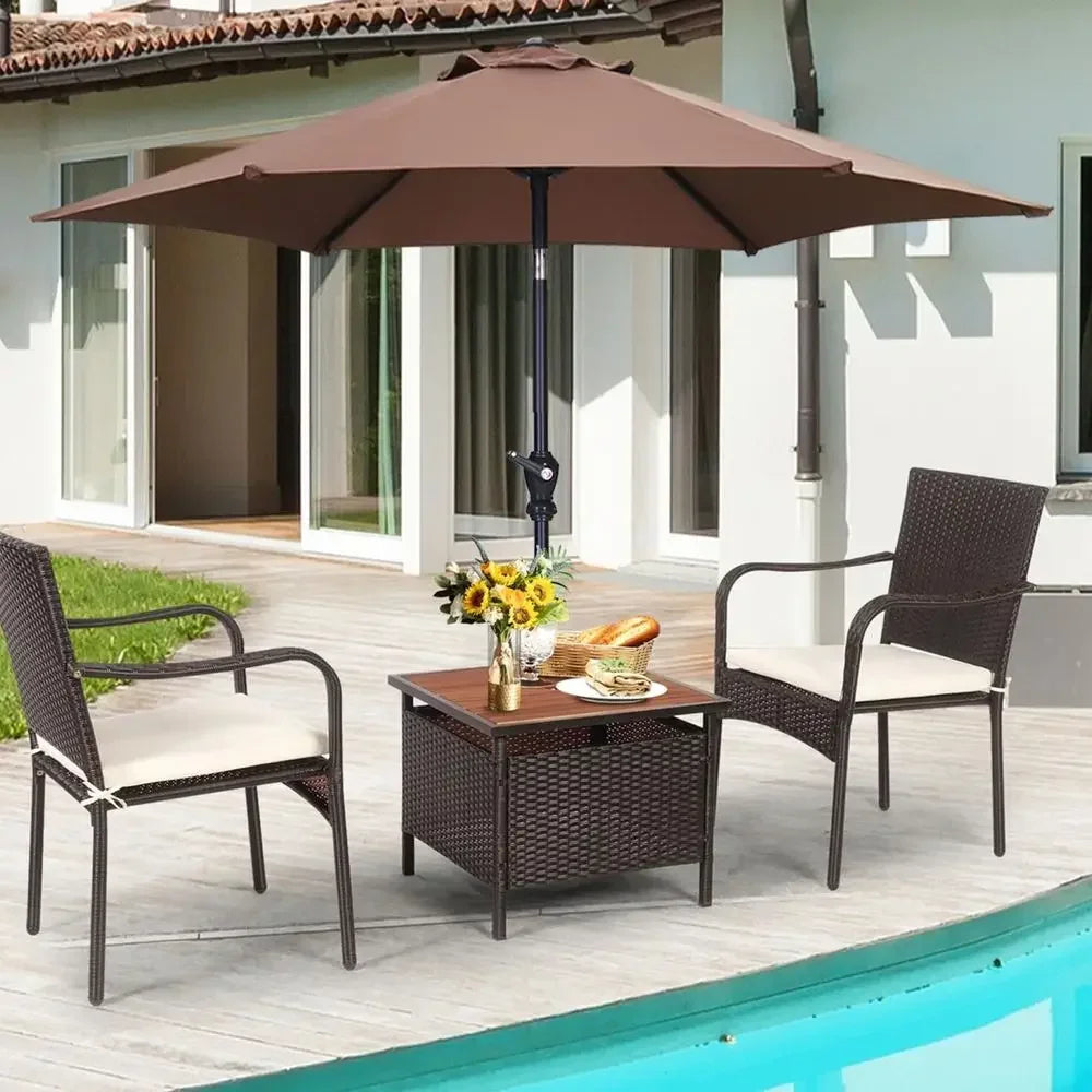 7.5ft Durable Crank Lift Patio Umbrella for Outdoor Lawn, Garden, and Pool Areas