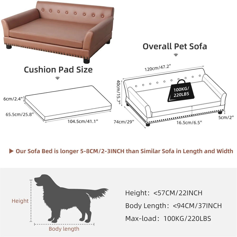 Borwart Heavy Duty Raised Pet Sofa For Dogs And Cats