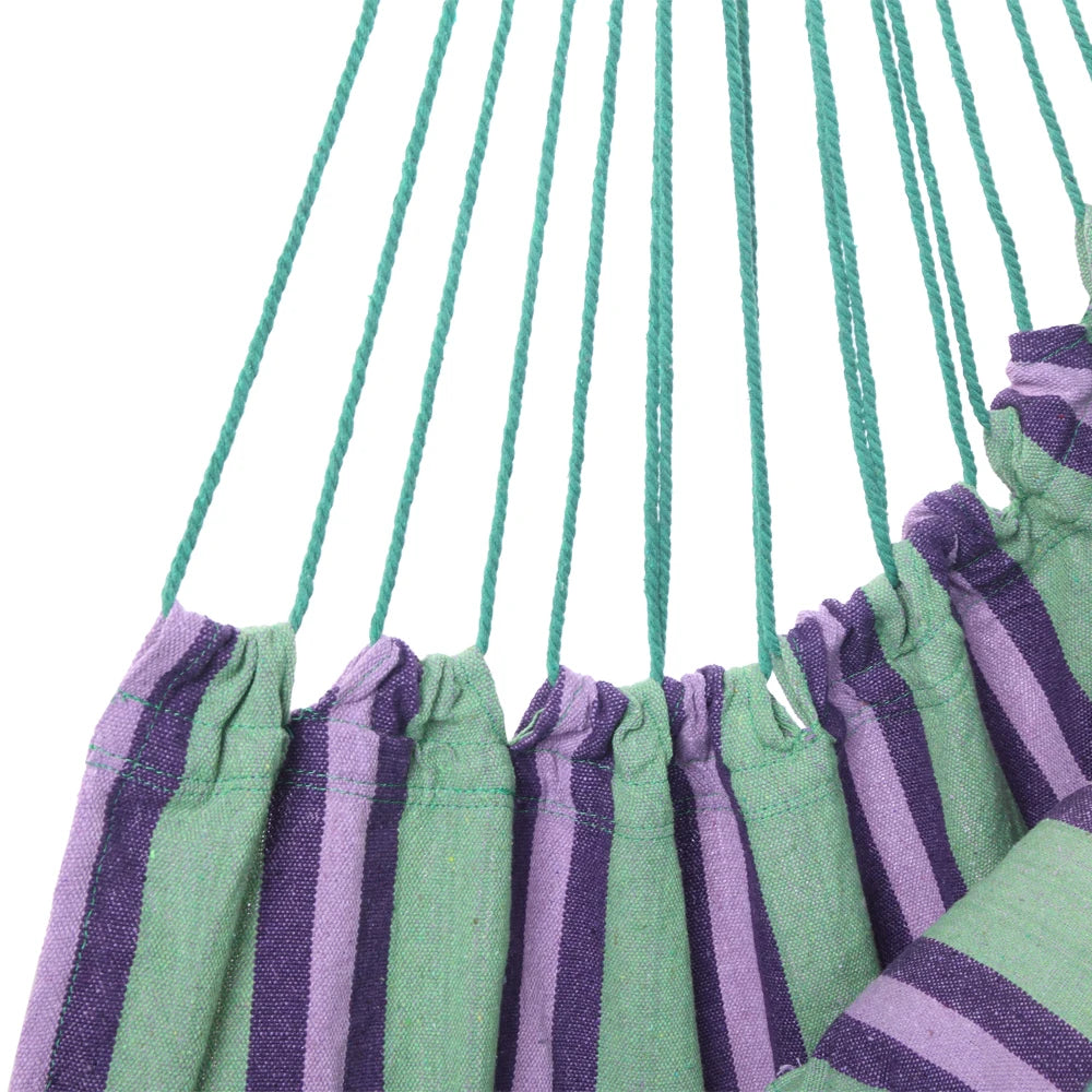 Outdoor Hanging Rope Chair With Cotton Pillows For Patio
