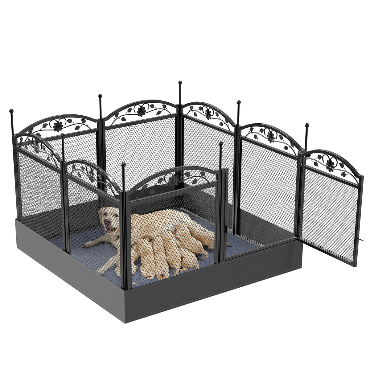 8 Panels Large Heavy Duty Dog Pet Playpen Exercise Enclosure Pet Whelping Pen Box