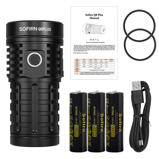 Sofirn Q8 Plus LED Flashlight Anduril Two Point Zero 21700 USB C Rechargeable