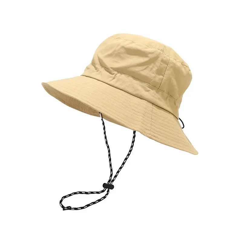 Summer quick-dry outdoor hiking hat for men, foldable and packable, sun protection and shade hat Multifunctional quick-dry visor
