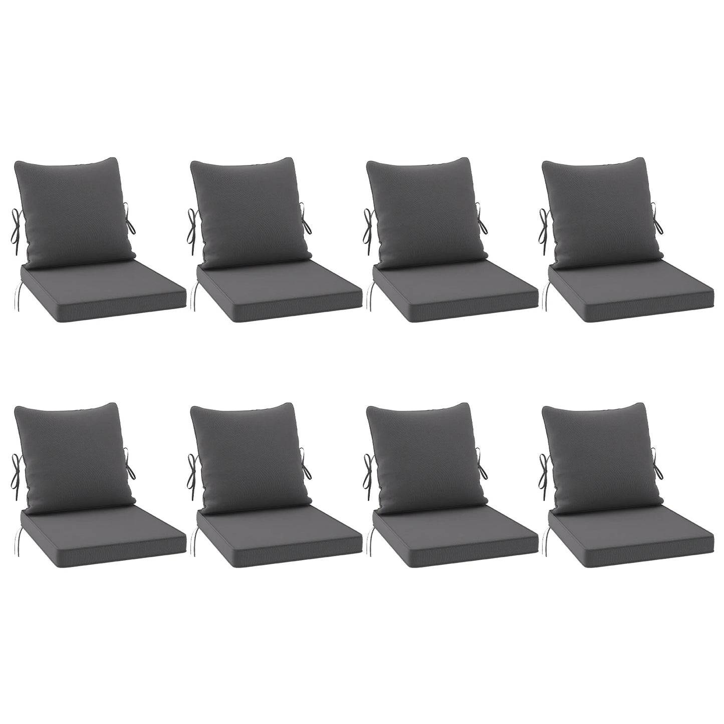 FARINI Outdoor Chair Cushions Set Of 2 With Removable Covers For Patio Furniture