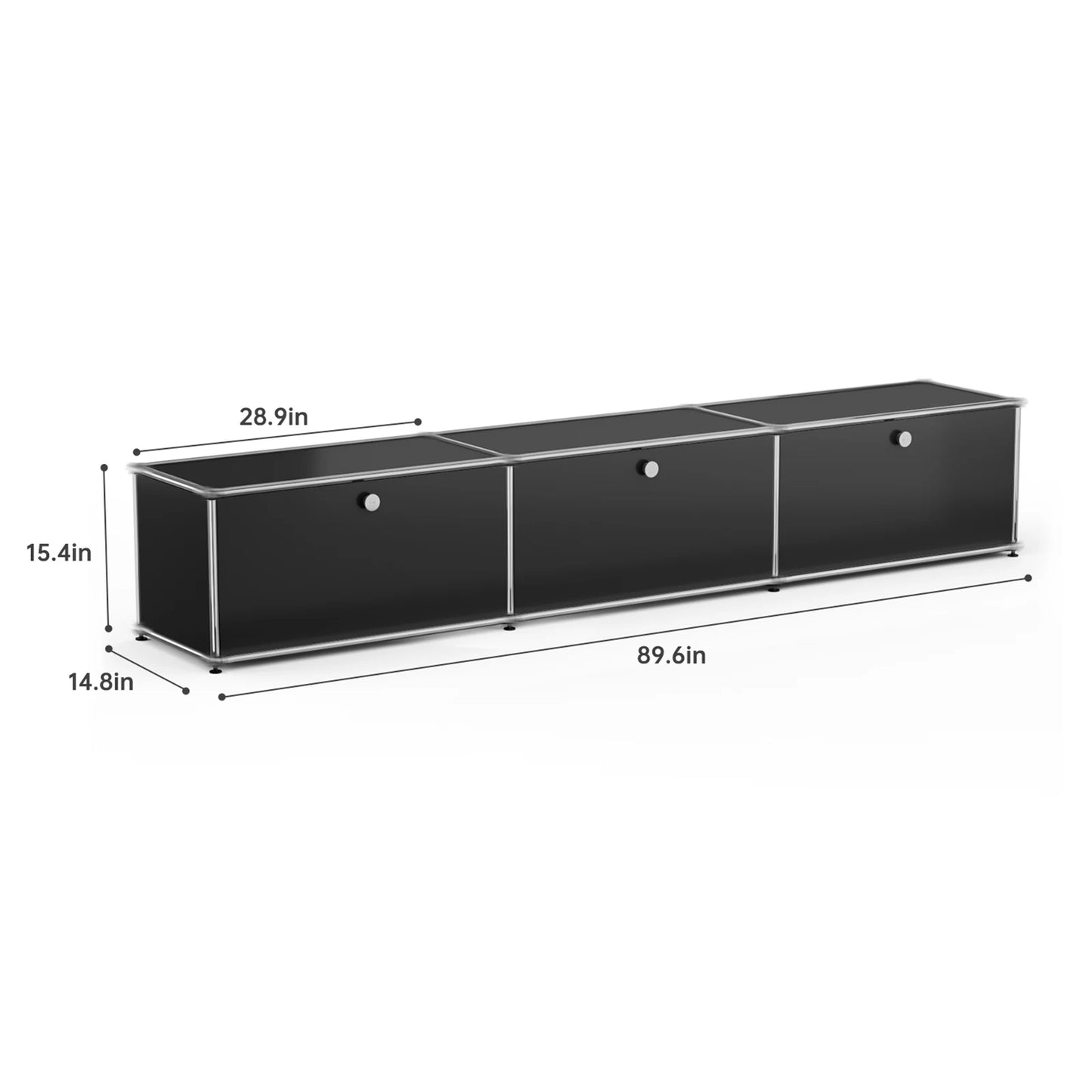 Storage Cabinet Stainless Steel Modern TV Stand Organizer